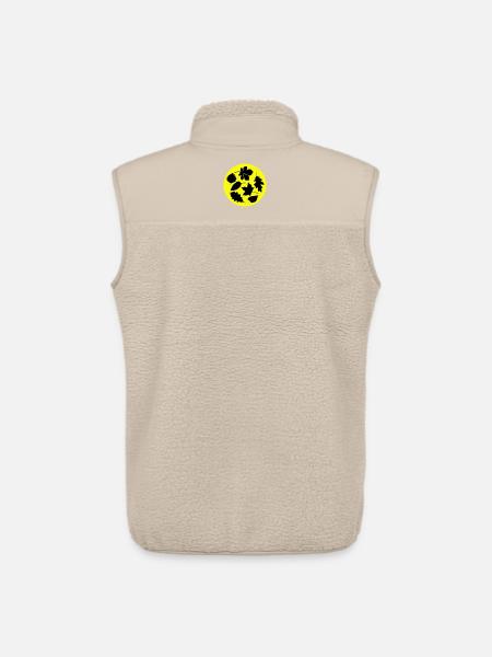 Autumn Circle Leaves - Unisex Sherpa Gilet by Stanley/Stella - beige