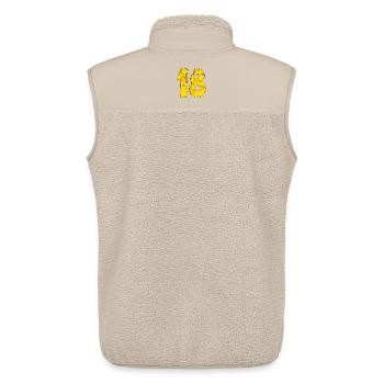 18 years old cheese - 18th birthday gift - Unisex Sherpa Gilet by Stanley/Stella - beige - Back - AI Model Male 178 light (178cm)