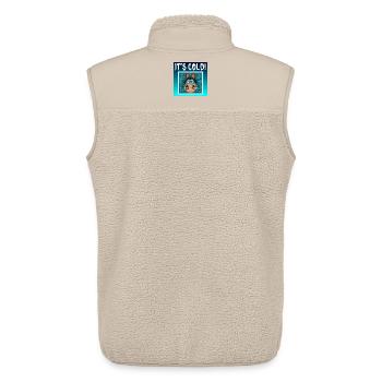 WINTER HORSE RIDING - COLD WEATHER - Unisex Sherpa Gilet by Stanley/Stella - beige - Back - AI Model Male 178 light (178cm)