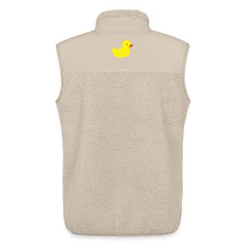 Cheerful Rubber Duck: A Touch of Yellow - Unisex Sherpa Gilet by Stanley/Stella - beige - Back - AI Model Male 178 light (178cm)