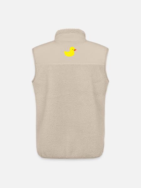 Cheerful Rubber Duck: A Touch of Yellow - Unisex Sherpa Gilet by Stanley/Stella - beige