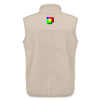 RGB Color Corner Additive Color Mixing - Unisex Sherpa Gilet by Stanley/Stella - beige - Back - AI Model Male 178 light (178cm)