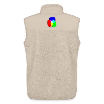RGB color wheels eccentric - Unisex Sherpa Gilet by Stanley/Stella - beige - Back - AI Model Male 178 light (178cm)