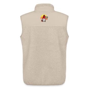 Gnome Christmas Elves with Free Hug - Unisex Sherpa Gilet by Stanley/Stella - beige - Back - AI Model Male 178 light (178cm)