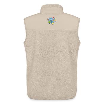 poulpe frais avec beaucoup de crème glacée sous l’eau - Veste sans manches sherpa unisexe Stanley/Stella - beige - Dos - AI Model Male 178 light (178cm)