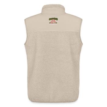 Festliche Weihnachtsdekoration mit Lichterkranz - Unisex Sherpaweste von Stanley/Stella - Beige - Hinten - AI Model Male 178 light (178cm)