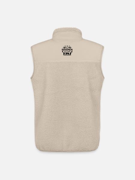 1987 - Born 1987 - Unisex Sherpa Gilet by Stanley/Stella - beige