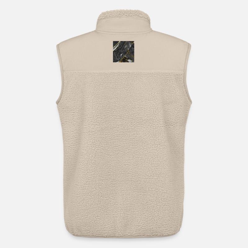 Marmor Schwarz Gold Textur - Unisex Sherpaweste von Stanley/Stella - Beige