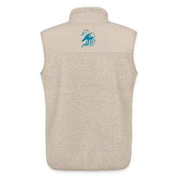 Abstrakt - Unisex Sherpaweste von Stanley/Stella - Beige - Hinten - AI Model Male 178 light (178cm)