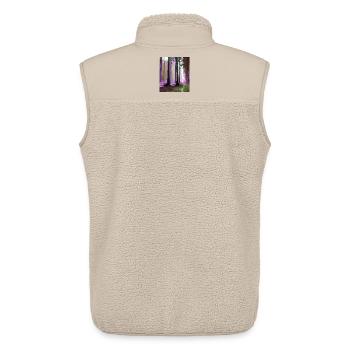 Forêt de nuages hantée - Veste sans manches sherpa unisexe Stanley/Stella - beige - Dos - AI Model Male 178 light (178cm)