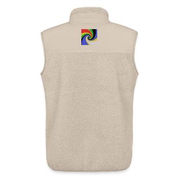 Vortex Pop Art100 - Unisex Sherpaweste von Stanley/Stella - Beige - Hinten - AI Model Male 178 light (178cm)