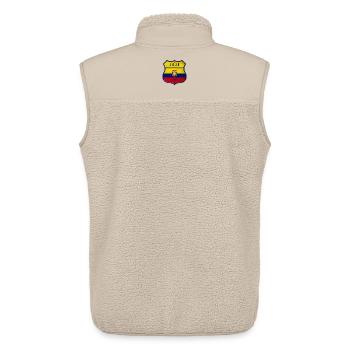 Loja Ecuador coat of arms flag design - Unisex Sherpa Gilet by Stanley/Stella - beige - Back - AI Model Male 178 light (178cm)