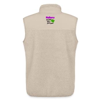 Mallorca – mein zweites Zuhause - Unisex Sherpaweste von Stanley/Stella - Beige - Hinten - AI Model Male 178 light (178cm)