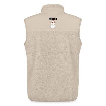 3.Geburtstag 3 Jahre alt Schneemann Geschenk - Unisex Sherpaweste von Stanley/Stella - Beige - Hinten - AI Model Male 178 light (178cm)