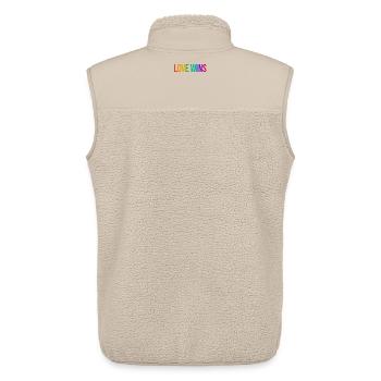 Regenbogen Lgbt Gleichberechtigung Statement Stolz - Unisex Sherpaweste von Stanley/Stella - Beige - Hinten - AI Model Male 178 light (178cm)