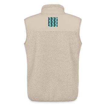 orientalische grafik, Paysleymuster blautöne - Unisex Sherpaweste von Stanley/Stella - Beige - Hinten - AI Model Male 178 light (178cm)