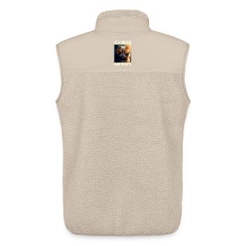 Katze Ich Muss Gar Nichts Nein Nö Faulenzer Katzen - Unisex Sherpaweste von Stanley/Stella - Beige - Hinten - AI Model Male 178 light (178cm)