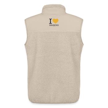 I LOVE BRIOCHE Croissant Frankreich - Unisex Sherpaweste von Stanley/Stella - Beige - Hinten - AI Model Male 178 light (178cm)