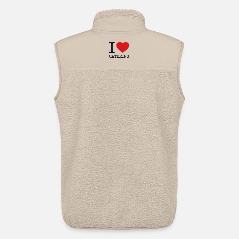 I LOVE CATERING - Unisex Sherpaweste von Stanley/Stella - Beige
