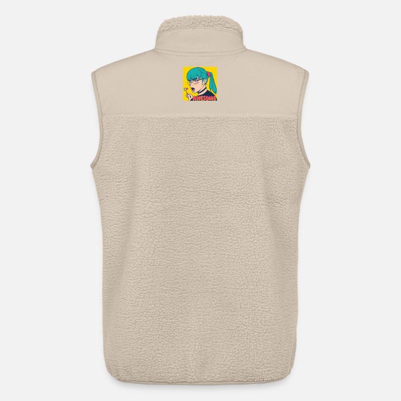 Teal Haar Pop-Art Heldin - Unisex Sherpaweste von Stanley/Stella - Beige