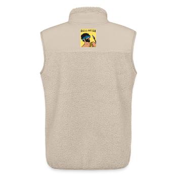 Hallo Future Caveman VR Stil - Unisex Sherpaweste von Stanley/Stella - Beige - Hinten - AI Model Male 178 light (178cm)