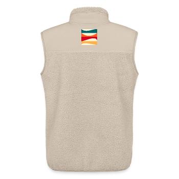 Constructivism - MODERN ART - BACKGROUND - Unisex Sherpa Gilet by Stanley/Stella - beige - Back - AI Model Male 178 light (178cm)