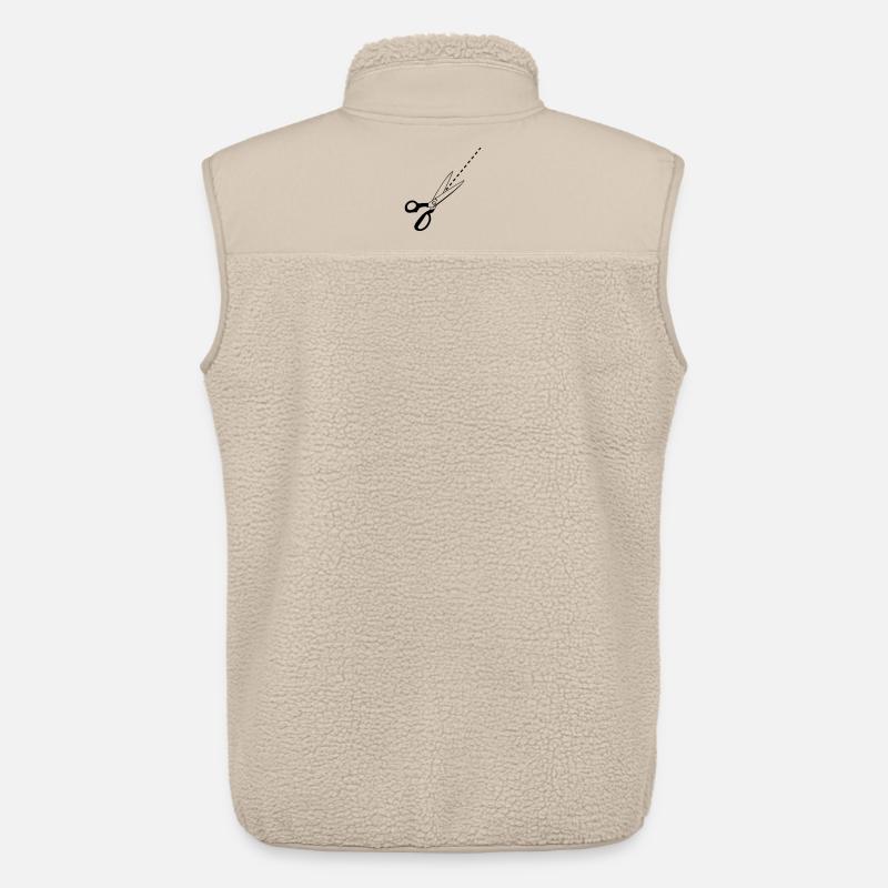 Pattern cutting logo tailor - Unisex Sherpa Gilet by Stanley/Stella - beige