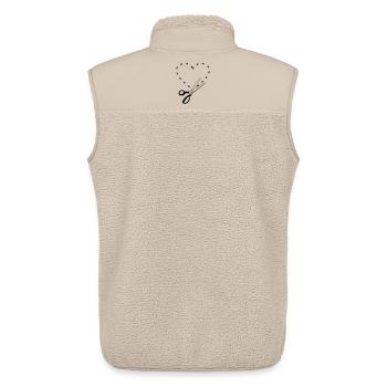 Coeur de coupe de patron - Veste sans manches sherpa unisexe Stanley/Stella - beige - Dos - AI Model Male 178 light (178cm)
