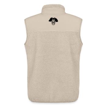 Chapeau de pirate crâne - Veste sans manches sherpa unisexe Stanley/Stella - beige - Dos - AI Model Male 178 light (178cm)