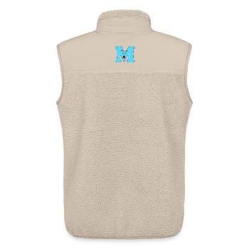 M - Unisex Sherpaweste von Stanley/Stella - Beige - Hinten - AI Model Male 178 light (178cm)