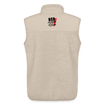 réforme des retraites, retraité, réforme Macron - Veste sans manches sherpa unisexe Stanley/Stella - beige - Dos - AI Model Male 178 light (178cm)