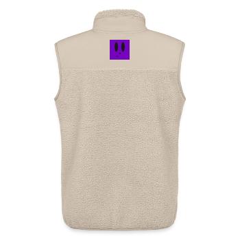 Suboptimal situation facial expression - Unisex Sherpa Gilet by Stanley/Stella - beige - Back - AI Model Male 178 light (178cm)