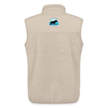Shetlandpony-Glück - Sonnenuntergang im Retro-Stil - Unisex Sherpaweste von Stanley/Stella - Beige - Hinten - AI Model Male 178 light (178cm)