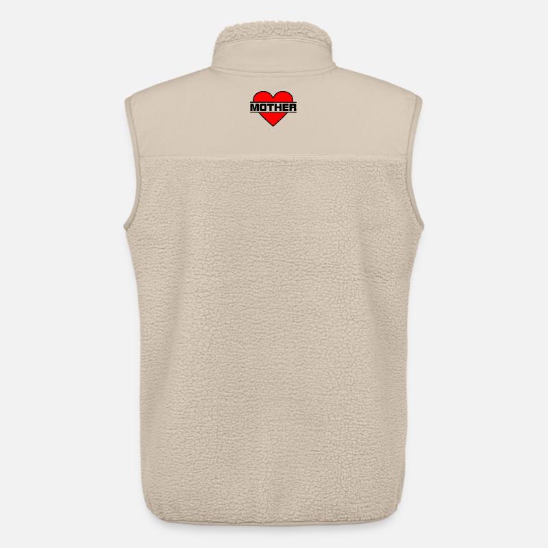 Herz Liebe Mutter - Unisex Sherpaweste von Stanley/Stella - Beige