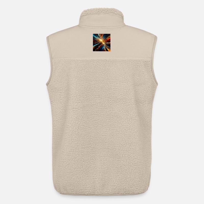 Kosmische Explosionsfarben - Unisex Sherpaweste von Stanley/Stella - Beige