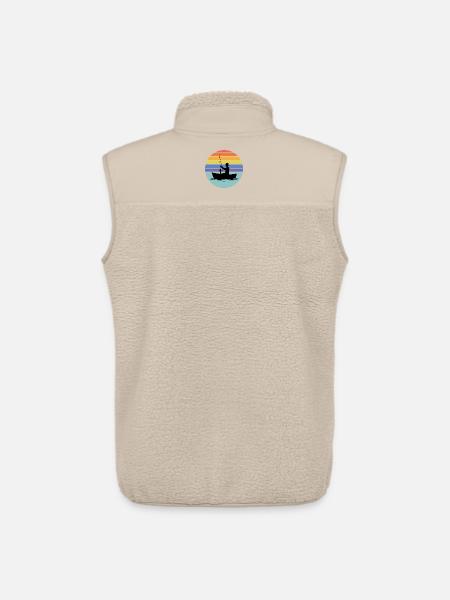 fishing, fisherman, fishing rod - Unisex Sherpa Gilet by Stanley/Stella - beige