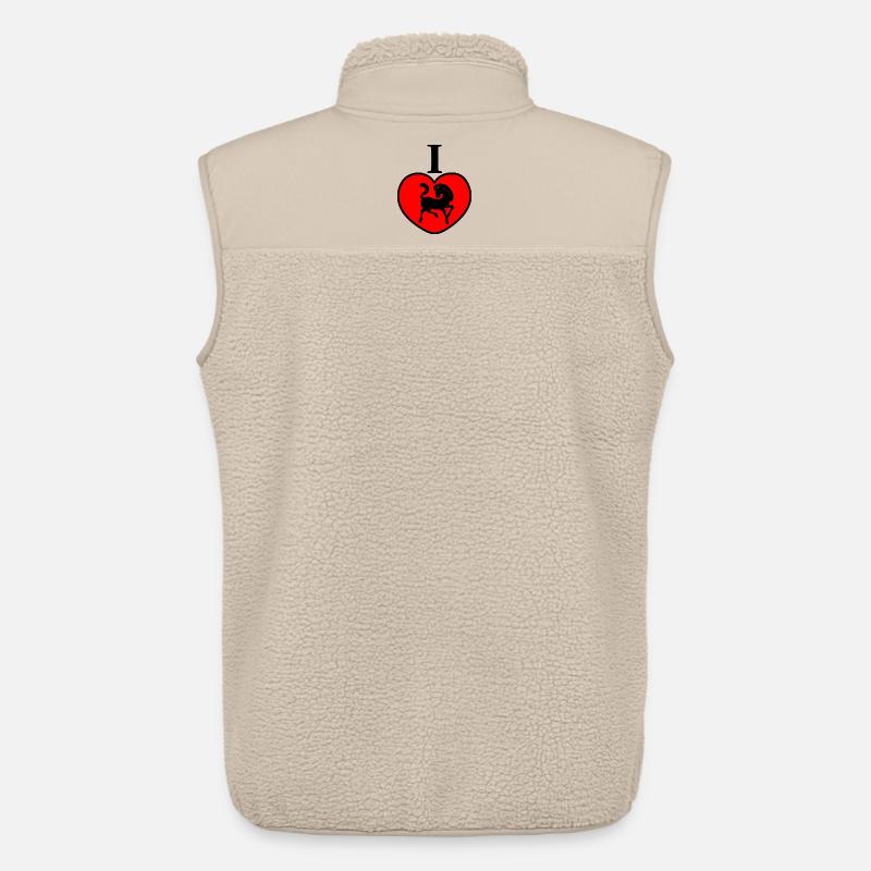 Ich liebe Pferde - Unisex Sherpaweste von Stanley/Stella - Beige