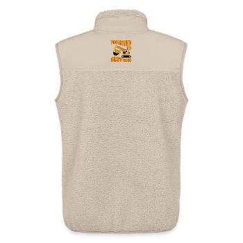 Promoted to big brother Going To Be A Big Brother - Unisex Sherpa Gilet by Stanley/Stella - beige - Back - AI Model Male 178 light (178cm)