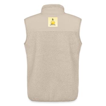 Lemon - Unisex Sherpa Gilet by Stanley/Stella - beige - Back - AI Model Male 178 light (178cm)