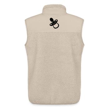 Logo bébé trayon - Veste sans manches sherpa unisexe Stanley/Stella - beige - Dos - AI Model Male 178 light (178cm)