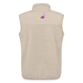 SARDINE. FISCH. APRILSCHERZ. OSTERN. MEER - Unisex Sherpaweste von Stanley/Stella - Beige - Hinten - AI Model Male 178 light (178cm)