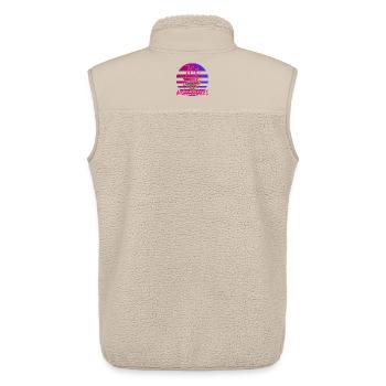 70s mom doing some mom moves - colorful & crazy - Unisex Sherpa Gilet by Stanley/Stella - beige - Back - AI Model Male 178 light (178cm)