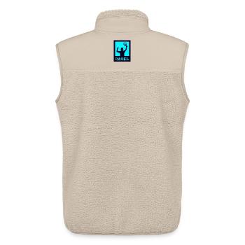 Tennis Padel Player Padel Coach Racket - Unisex Sherpa Gilet by Stanley/Stella - beige - Back - AI Model Male 178 light (178cm)