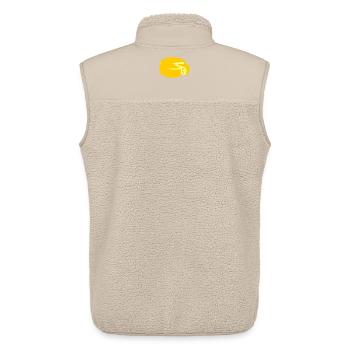 fromage jaune doré - Veste sans manches sherpa unisexe Stanley/Stella - beige - Dos - AI Model Male 178 light (178cm)