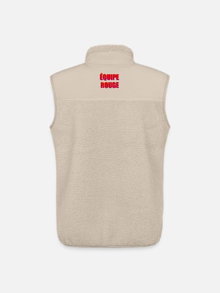 équipe rouge - Veste sans manches sherpa unisexe Stanley/Stella - beige