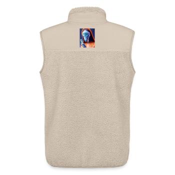 Alien Selfie Streetwear - Unisex Sherpa Gilet by Stanley/Stella - beige - Back - AI Model Male 178 light (178cm)