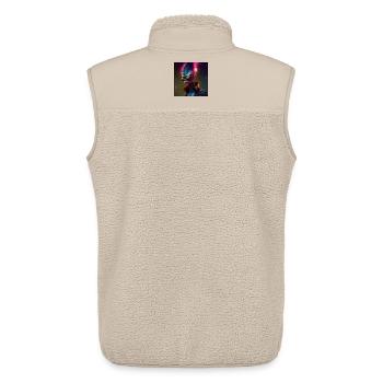 Funky alien 01 - Veste sans manches sherpa unisexe Stanley/Stella - beige - Dos - AI Model Male 178 light (178cm)