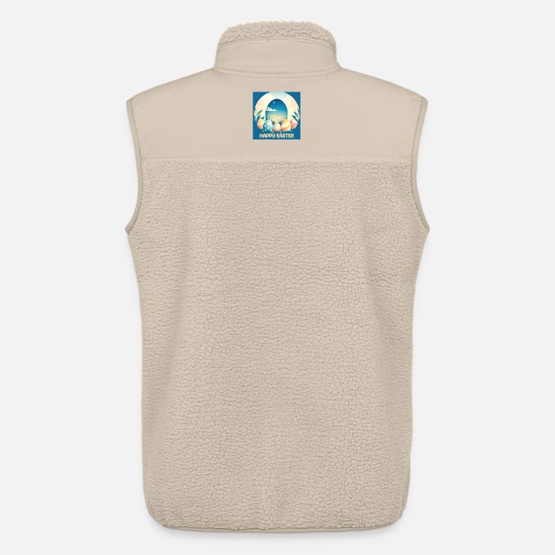 Happy Easter, Easter Egg - Unisex Sherpa Gilet by Stanley/Stella - beige