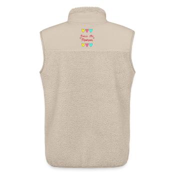MAMAN. FÊTE DES MÈRES. BONNE FÊTE MAMAN. JE T'AIME - Veste sans manches sherpa unisexe Stanley/Stella - beige - Dos - AI Model Male 178 light (178cm)