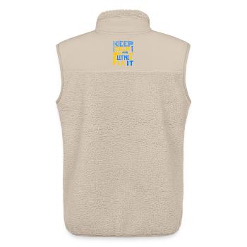 Keep Calm and Let Me Fix It DIY - Unisex Sherpa Gilet by Stanley/Stella - beige - Back - AI Model Male 178 light (178cm)